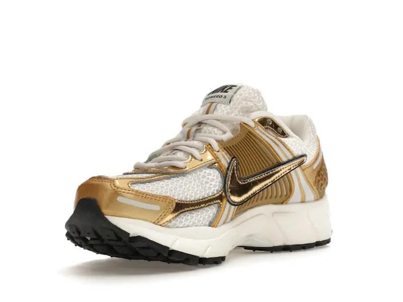 Nike Women's Zoom Vomero 5 Metallic Gold Running Shoes,