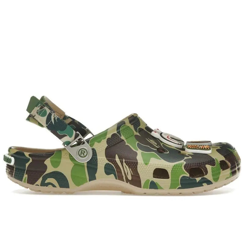 Crocs Men's Classic Clog A Bathing Ape ABC Camo Green,